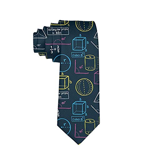 Men's Math Equation School Class Necktie Tie Silk Necktie Neck Ties Elegant Neckties