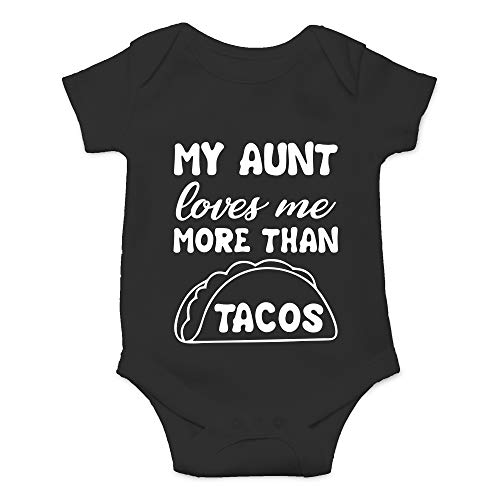 CBTwear My Aunt Loves Me More Than Tacos - Aunite Loves Taco - Cute Infant One-Piece Baby Bodysuit