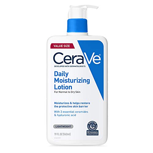 Book Cover CeraVe Daily Moisturizing Lotion | 19 Ounce | Face & Body Lotion for Dry Skin with Hyaluronic Acid | Fragrance Free