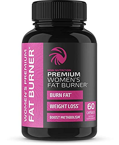 Book Cover Nobi Nutrition Premium Vegan Fat Burner for Women - Weight Loss Supplement, Appetite Suppressant and Metabolism Booster - Thermogenic Diet Pills for Women - 60 Capsules