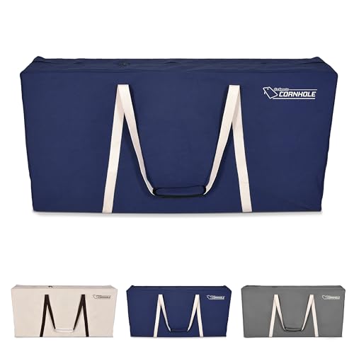 GoSports PRO Grade Canvas Cornhole Case - 4 ft x 2 ft Regulation Size - Navy Blue Color