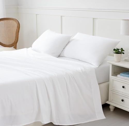 PLUSHY COMFORT Silky & Soft Twin XL Flat Sheet 100% Egyptian Cotton 800 TC, 1 Piece Flat Sheet Only Size 70 x 102 Inch