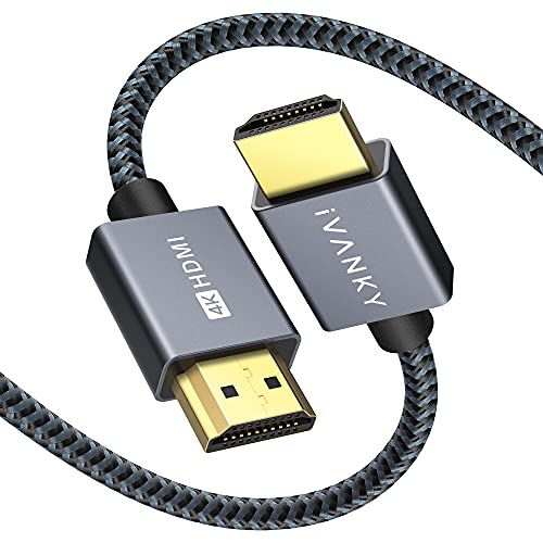 Book Cover IVANKY 4K HDMI Cable 10ft, 18Gbps High Speed HDMI 2.0 Cable, 4K@60Hz HDR Aluminum Shell Braided HDMI Cord, 2K, 1080P, 3D, 32AWG, ARC for MacBook Pro 2021, UHD TV, Laptop, Monitor, PS4, Xbox One, &More
