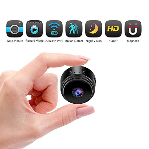 fomei Hidden Camera Spy Camera WiFi Wireless Full HD 1080P Security Camera Night Vision Motion Activated Indoor Outdoor Small Nanny Cam for Cars Home Apartment