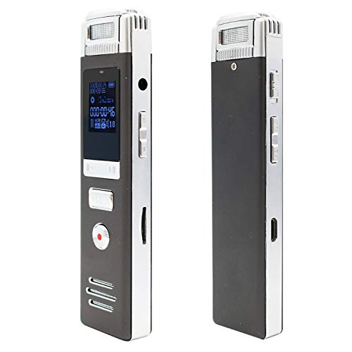 fomei Digital Voice Recorder for Lectures 16GB Voice Activated Recorder with Playback Dictaphone Voice Recorder Pen with USB, Portable for Spy, Meetings, Interviews