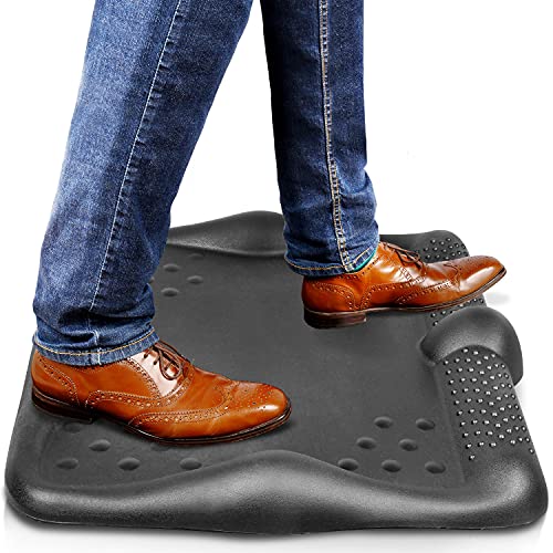 Anti Fatigue Standing Desk Mat - Huge Padded Ergonomic Comfort 26" x 24.5" Kitchen Office Antifatigue Mats