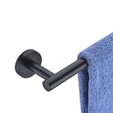 Hoooh Matte Black 24" Towel Bar, Stainless Steel Towel Holder Rack for Bathroom or Kitchen Wall Mount, A100L60-BK