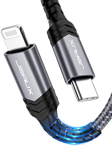 USB C to Lightning Cable 6FT, JSAUX [Apple MFi Certified] iPhone 13 Charging Cable USB-C iPhone Cable for iPhone 13/13 Pro/13 Pro Max/12/12 Mini/12 Pro/11 Pro Max/X/XS/XR/8, iPad 8th 2020-Grey