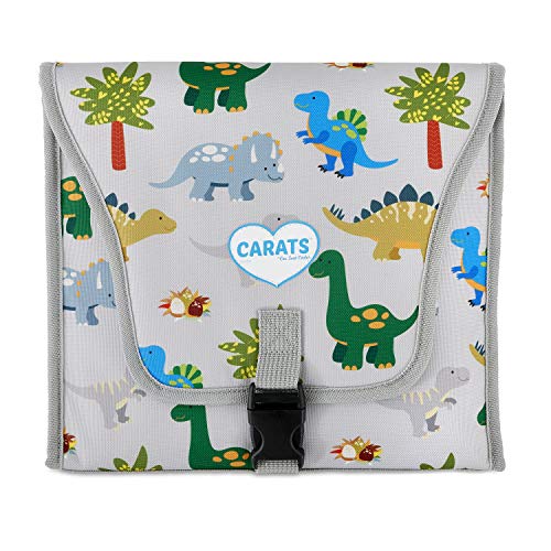 Carats Car Seat Cooler for Baby with COOLTECH - Baby Car Seat Cooling Pad (Dino Grey)