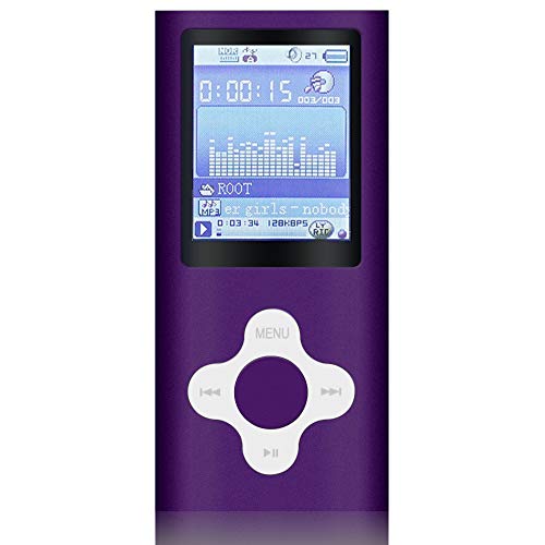 G.G.Martinsen Versatile MP3/MP4 Player with a 16GB Micro SD Card, Support Photo Viewer, Mini USB Port 1.8 LCD, Digital MP3 Player, MP4 Player, Video/Media/Music Player (Blue&White)