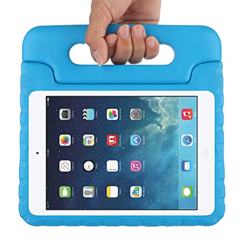 Book Cover CAM-ULATA New iPad Mini 5th Generation 2019 Case Kids Durable Shockproof Convertible Handle Light Weight Soft Kid Friendly Protective Case Cover for iPad Mini 4 2015 Mini 5 2019,Blue
