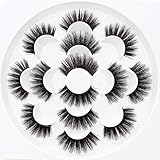 5D Mink False Eyelashes Dramatic Faux Lashes for Kids Women Ladies & Makeup Artists,7Pack