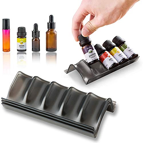 HANSGO Essential Oils Storage Shelf, Oils Storage Racks Drawer Organizer Essential Oil Holders Expandable Spice Oils Racks for Organizing & Displaying Oils(5ML-20ML)