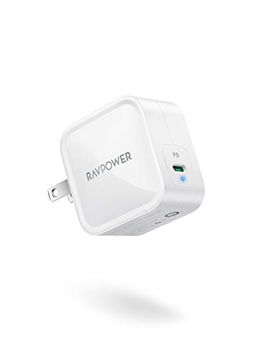 USB C Charger,RAVPower 61W PD Charger[GaN Tech] Fast Charging Type C Wall Charger Foldable Adapter, Compatible with iPhone 12 Mini Pro Max MacBook Pro Air, iPad Pro 2020 Nintendo iPhone SE 11 Pro Max