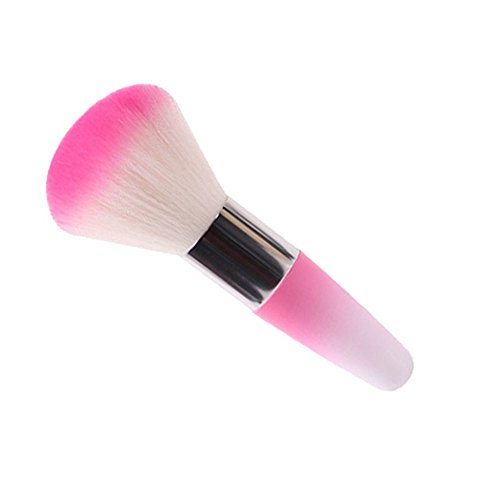 shamrock58 Legal Brush Remove Dust Powder for Acrylic Nails Dust Clean Green/Purple/Hot Pink/Pink/Yellow (D)