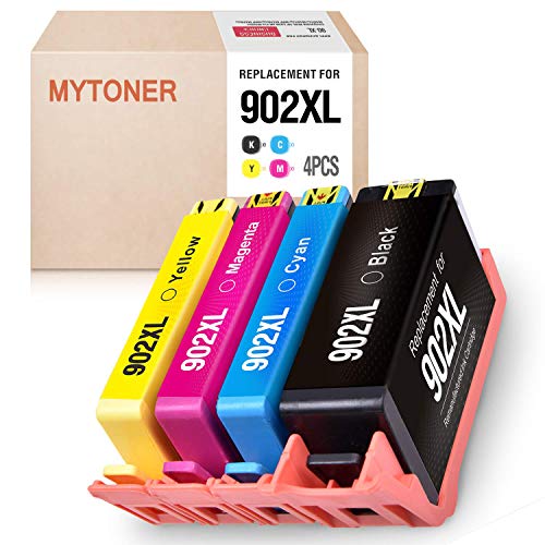 Remanufactured Ink Cartridge Replacement for HP 902xl 902 XL Ink for OfficeJet Pro 6968 6978 6958 6962 6960 6970 6979 6950 6954 6975 Printer (Black Cyan Magenta Yellow, 4-Pack)