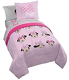 Jay Franco Disney Minnie Mouse Faces 7 Piece Full Bed Set - Includes Comforter & Sheet Set Bedding - Super Soft Fade Resistant Microfiber - (Official Dinsey Product)