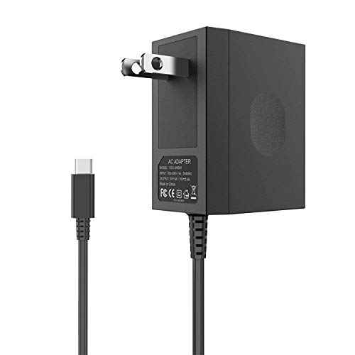 Charger for Nintendo Switch, YCCTEAM Switch Charger AC Adapter 15V/2.6A Fast Charging Replacement for Nintendo Switch with 5FT Type C Cable, Support TV Mode and Dock