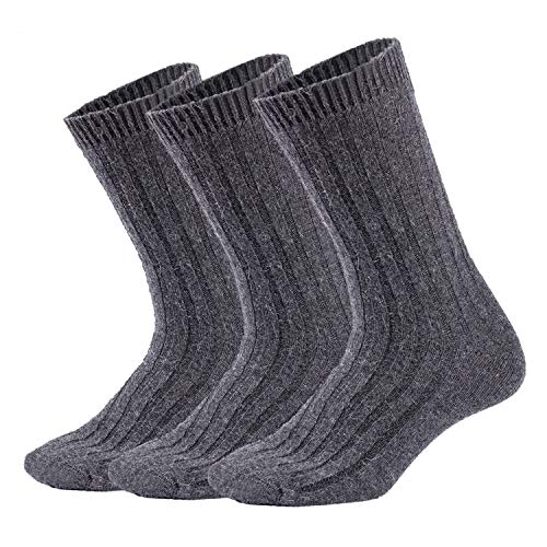 Book Cover ViGrace Causal Dress Sock, Gray, US Menâ€™s Shoes Sizes 6-12