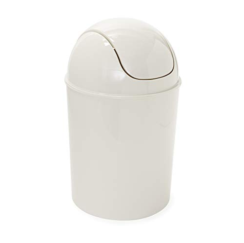 Book Cover Umbra Mini Waste Can, 1.25 Gallon with Swing Lid (Linen)