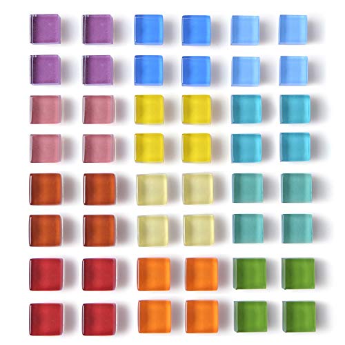 Mymazn 48 Pack Glass Refrigerator Magnets for Fridge Cute Magnets Color Decorative Magnets for Office Locker Magnets for Whiteboard