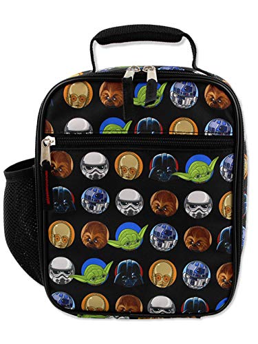Book Cover Disney Star Wars Boy's Girl's Adult's Soft Insulated School Lunch Box (One Size, Black)