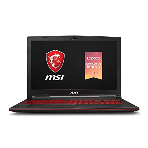 MSI GL63 8RCS-060 15.6" Gaming Laptop, Intel Core i5-8300H, NVIDIA GTX1050, 8GB, 256GB Nvme SSD, Win10