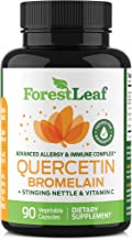 Quercetin 500mg with Bromelain, Vitamin C and Stinging Nettle â€“ Advanced Sinus and Allergy Supplement â€“ Natural Vegetable Capsules â€“ Non GMO, Dairy, Gluten, Egg and Nut Free - by ForestLeaf (90)