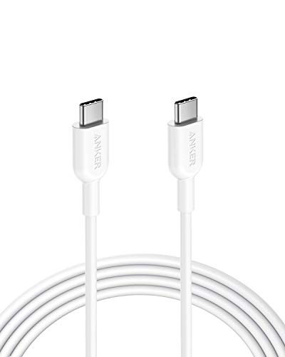 Anker USB C to USB C Cable, Powerline II USB-C to USB-C 2.0 Cord (6ft) USB-IF Certified, Power Delivery PD Charging for MacBook, Matebook, iPad Pro 2020, Chromebook, Switch, and More(White)