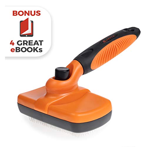 AEXYA - Premium Self Cleaning Slicker Brush for Dogs, Cats and Other Pets BR4