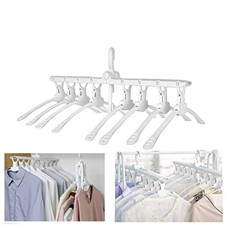PENGKE White Magic Hangers Space Saving Clothes Hangers Organizer Smart Closet Space Saver with Sturdy Plastic for Heavy Clothes