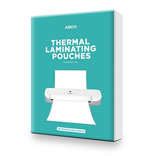 ABOX Thermal Laminating Pouches 100-Pack, 8.9" x 11.4", 3 mil, Letter Size