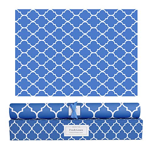 Merriton Scented Fragrant Shelf & Drawer Liners | Fresh Scent Paper Liners Perfect for Dresser, Linen Closet, Cabinet Drawers, Kitchen, Bathroom, Vanity (6 Sheets) (Fresh Linen)