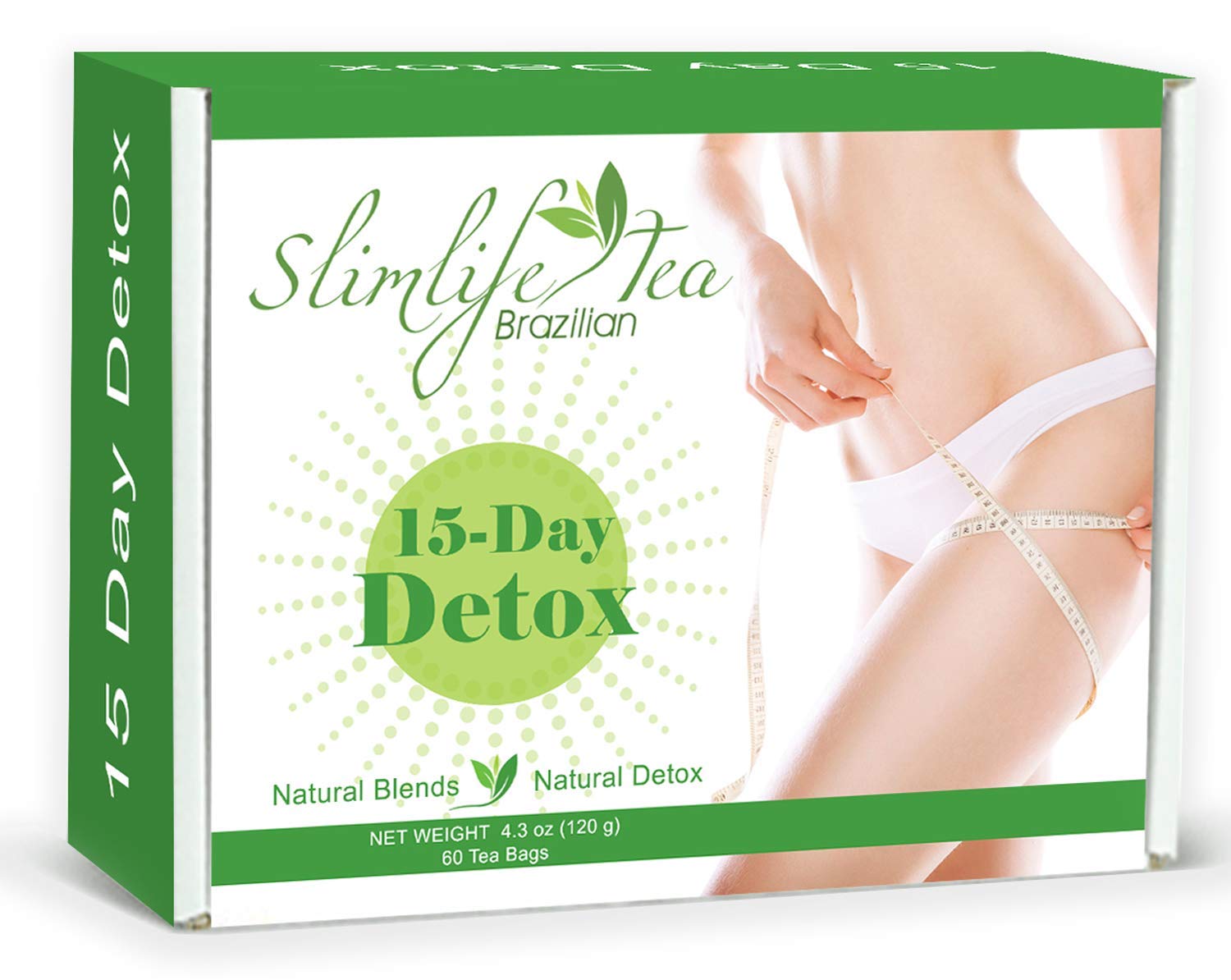 SlimLife 15 Day Detox Tea - Herbal Tea, Teatox and Cleanse (4 Pack x 15 Bags) 15 Count (Pack of 4)