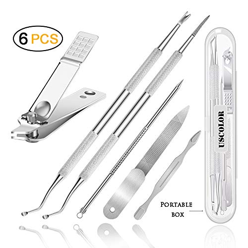 Book Cover Premium 6PCS Ingrown Toenail Tools, Nail File and Lifter, Foot Nail Treatment Tool, Toe Nail Removal Clippers, Upgraded Stainless Steel, Professional Pedicure Tools, With Nail Cutter Trimmer