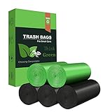 4 Gallon Small Trash Bags Compostable Trash Bags, Thicken 0.76Mils Recycling Bags, Unscented Strong Compostable Trash Bags for Office,Home,Bathroom,Bedroom,Car,Kitchen,Pet Trash Can Liners …