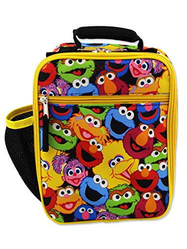 Book Cover Sesame Street Elmo Boys Girls Soft Insulated School Lunch Box (One Size, Multicolor)