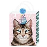 American Crafts Party Cat Gift Bag, Multi