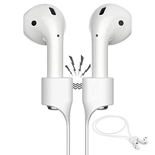 Book Cover FONY Airpods Magnetic Strap Anti-Lost Airpods Cord Sport String Silicone Leash Cable Connector â€“ Airpods Accessories for Airpods Pro/2/1 (White)