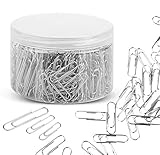 680 Pcs Paper Clips, Assorted Size Sliver Paperclips with Jumbo Medium Small (28/33/50mm), for Office School and Personal Document Files Organizing