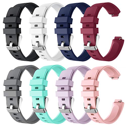 GOSETH Compatible with Fitbit Ace 2 Bands for Kids 6+, Replacement Silicone Accessories Bracelet for Fitbit Ace 2 Fitness Tracker (8 Pack)