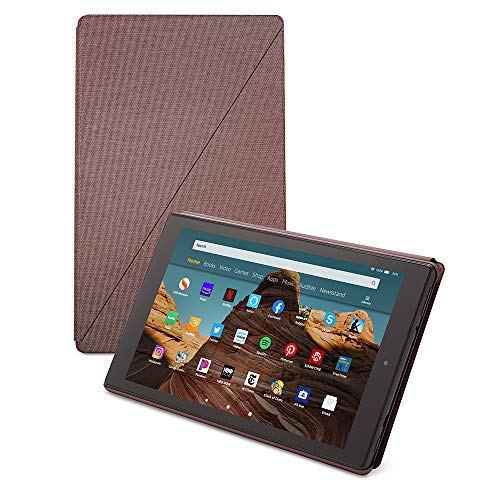 Book Cover Amazon Fire HD 10 Tablet Case (Compatible with 7th and 9th Generations, 2017 and 2019 Releases), Plum
