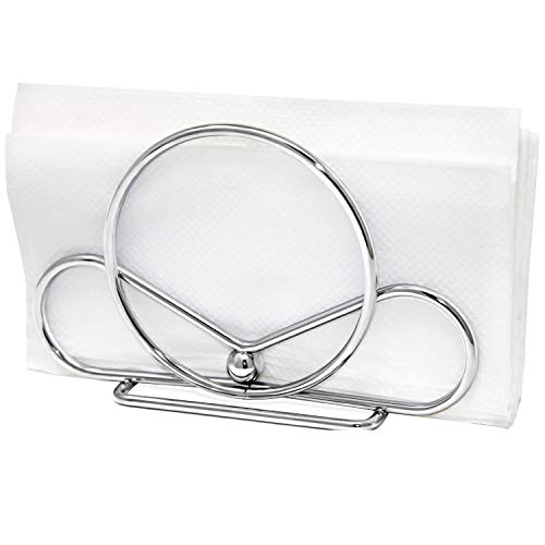 Venalini Stainless Steel Napkin Holder, Silver Chrome