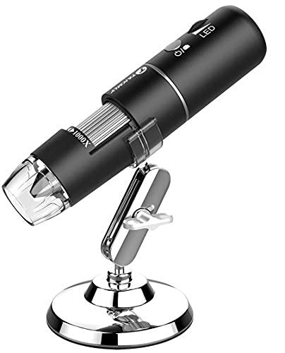 Wireless Digital Microscope,Leanking 0X-1000X Zoom Pocket Size Handheld Microscope for iPhone Android, iPad