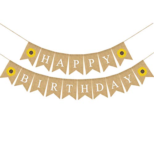 Sunflower Birthday Decorations Sunflower Happy Birthday Banner Happy Birthday Garland Sunflower Birthday Party Decorations Sunflower Party Decorations for Baby Shower Kids Birthday Party