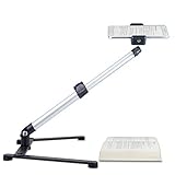 Ajustable Webcam Tripod with Cellphone Holder, Overhead Phone Mount, Table Top Teaching Online Stand for Live Streaming and Online Video and Food Crafting Demo Drawing Sketching Recording (Black)