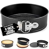 Zulay Premium Springform Pan 9 Inch Nonstick - Cheesecake Pan With Removable Bottom - No Need For Parchment Paper - Spring Form For Baking - Leak-Proof Cake Pan (Black)