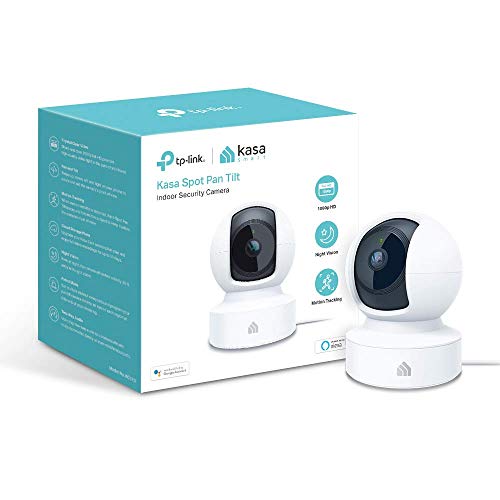 Kasa Smart KC110 Dome Indoor Security Camera by TP-Link, 1080p HD Smart Home Pan/Tilt Camera with Night Vision, Motion Detection for Pet Baby Monitor, Works with Alexa & Google Home