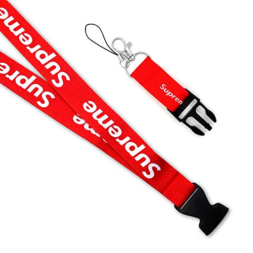 Lanyard Keychain Holder Keychain Key Chain Red Lanyard Clip with Webbing Strap (Superme)