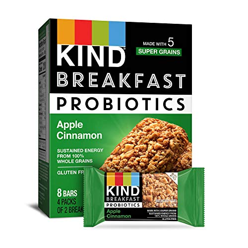 KIND Breakfast Probiotic Bars, Apple Cinnamon, 32 Count